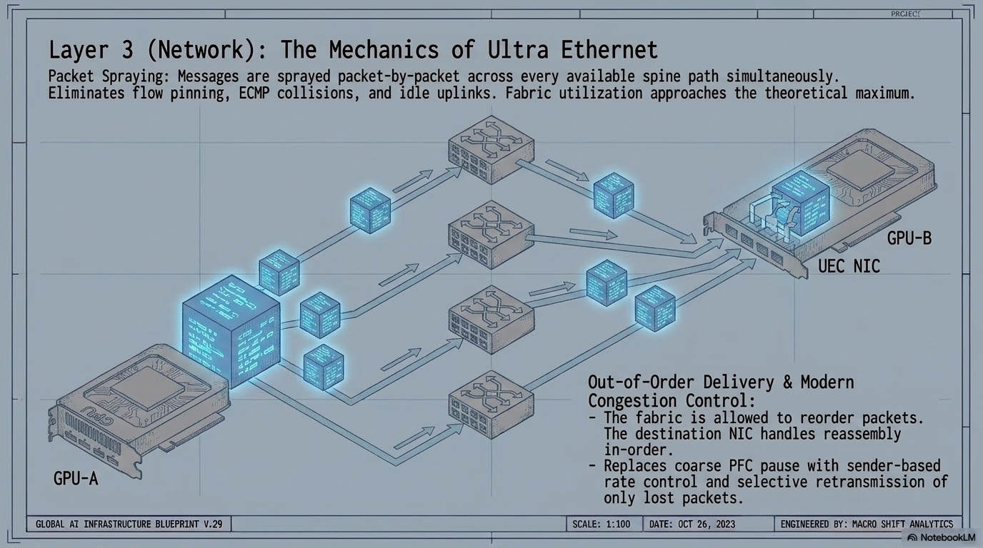 Layer 3 (Network): Mechanics of Ultra Ethernet Packet Spraying