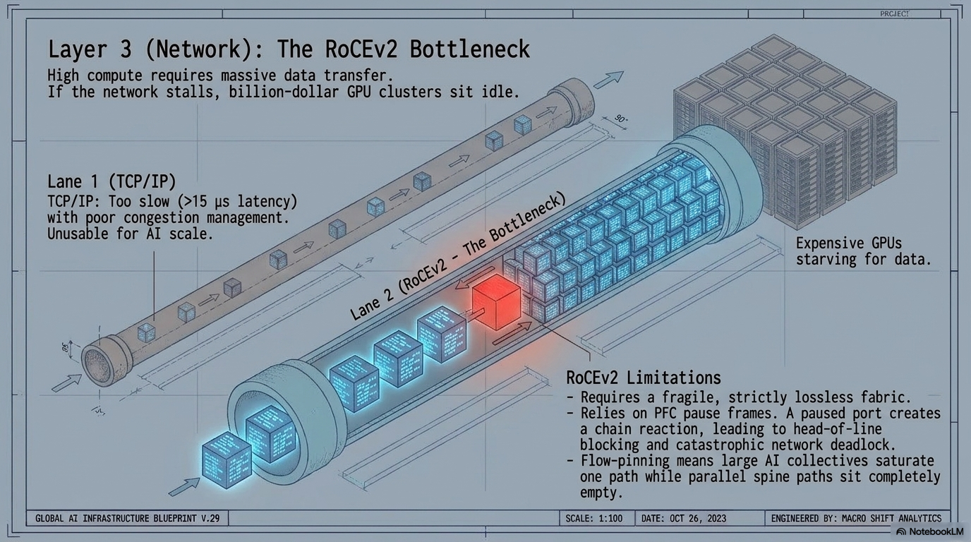 Layer 3 (Network): The RoCEv2 Bottleneck