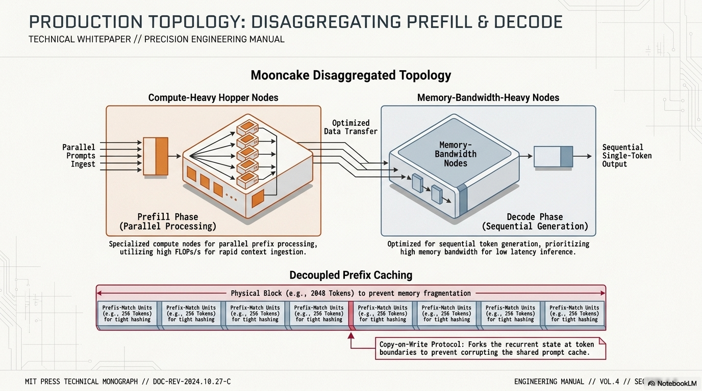 Mooncake Disaggregated Prefill & Decode Production Topology