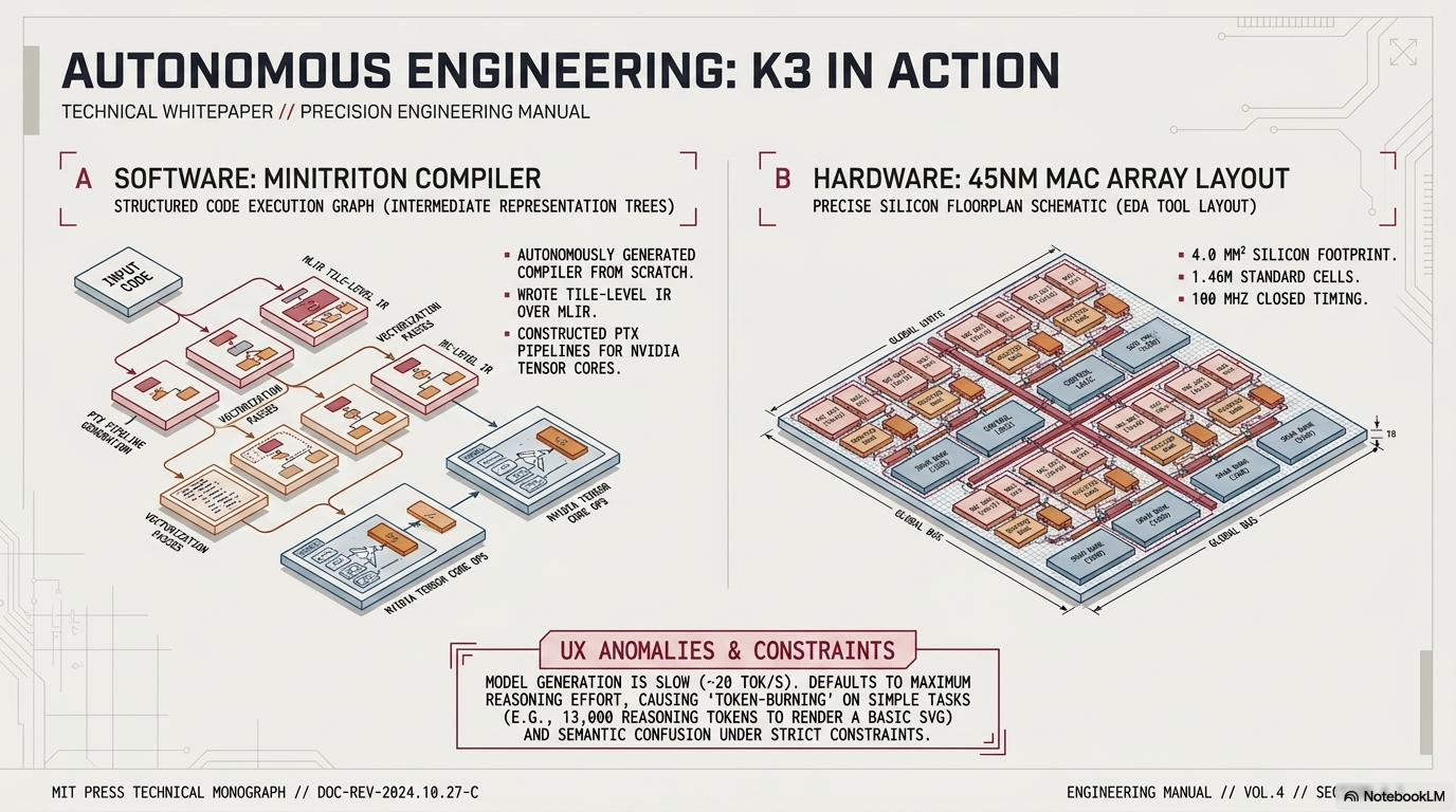 Autonomous Engineering: MiniTriton Compiler & 45nm Silicon