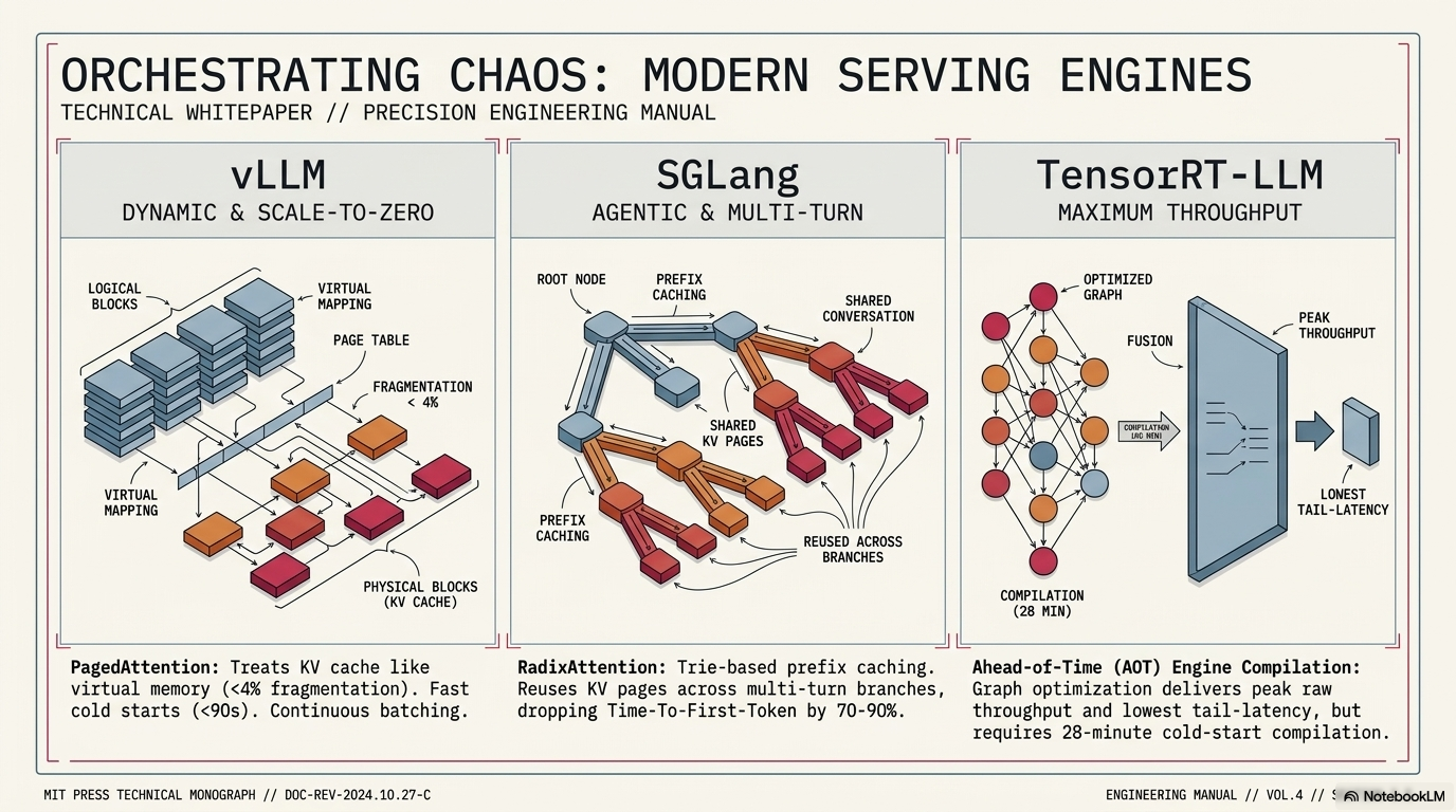 Modern Serving Engines: vLLM, SGLang, and TensorRT-LLM